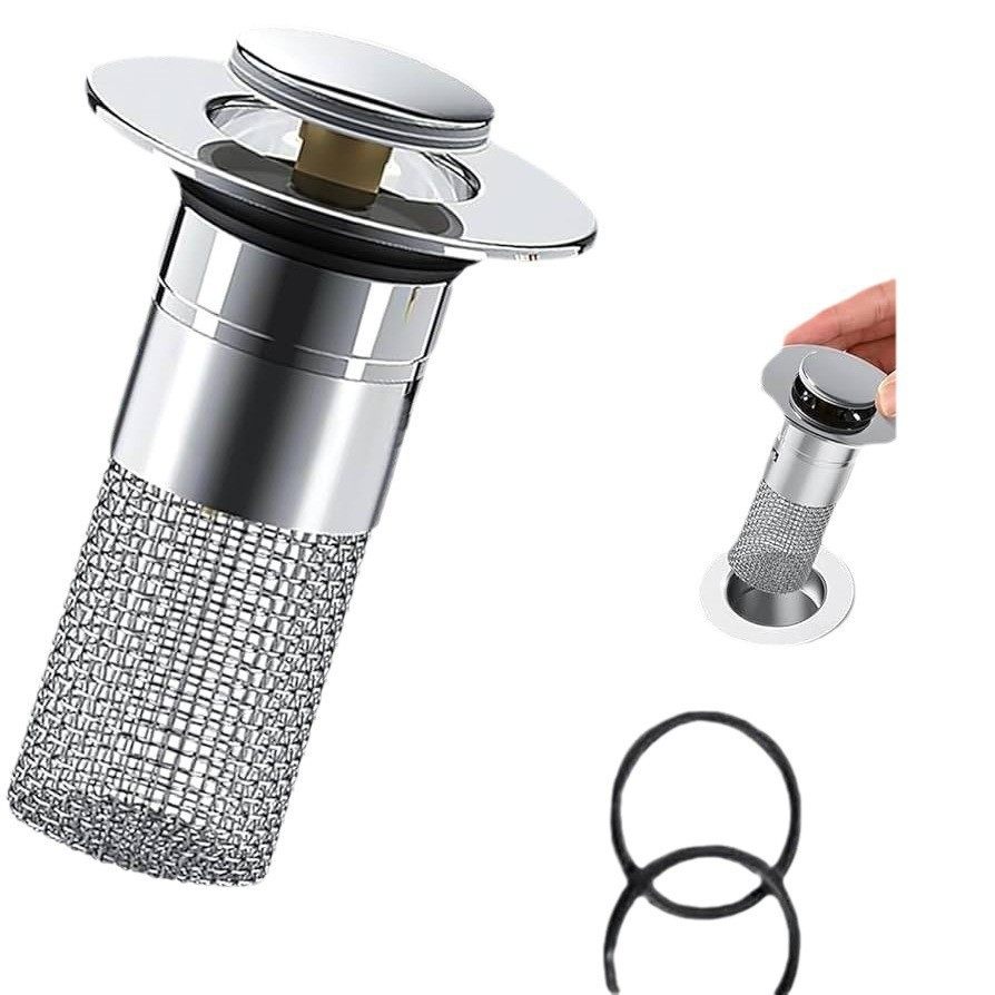 Universal Washbasin Water Leakage Plug Washbasin Bounce Core Water Drainer Insect-proof Odor-proof Anti-blocking Washbasin Filter Net