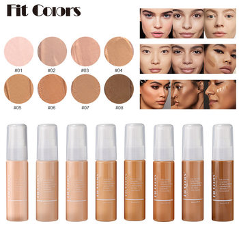 Fit Colors 8-Color Liquid Foundation Is Easy to Push and Long-Lasting, Matte Concealer and Contouring Liquid Foundation, European and American Makeup Cross-Border