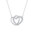 Platinum heart to heart necklace