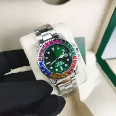 Green Water Ghost Diamond Watch Men's Quartz Watch Steel Band Luminous Waterproof Fashion Casual Wristwatch Wholesale