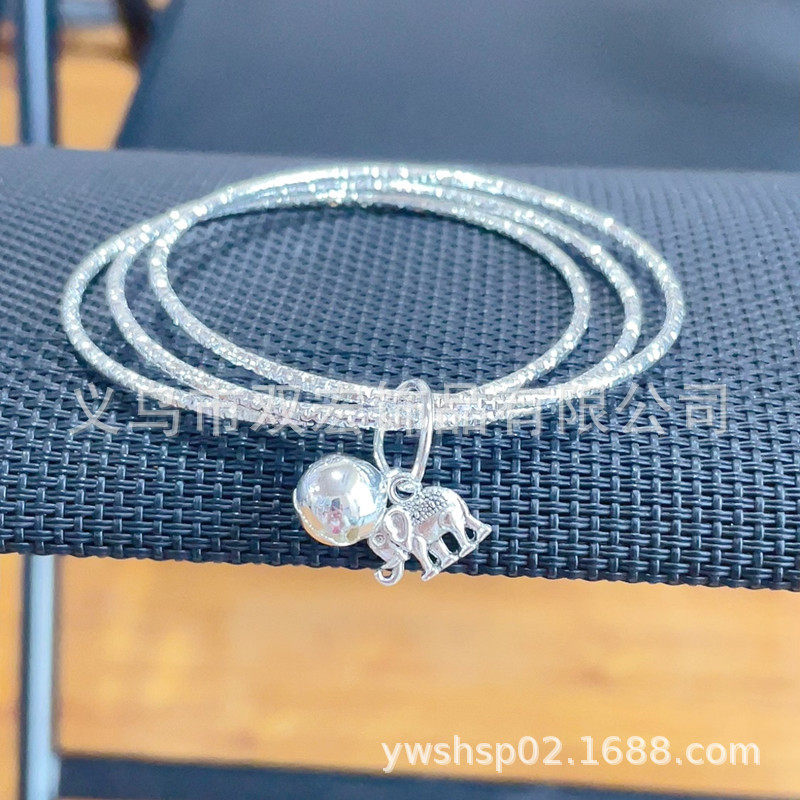 三圈女生手镯 苹果时尚满天星女式手镯 创意女士生日礼品手链批发