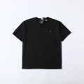 Navy blue white label