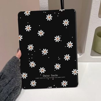 Cute Black Daisy Suitable for iPad Air4/5 Protective Case Tablet Protective Case Ipadpro/10/9/8Th