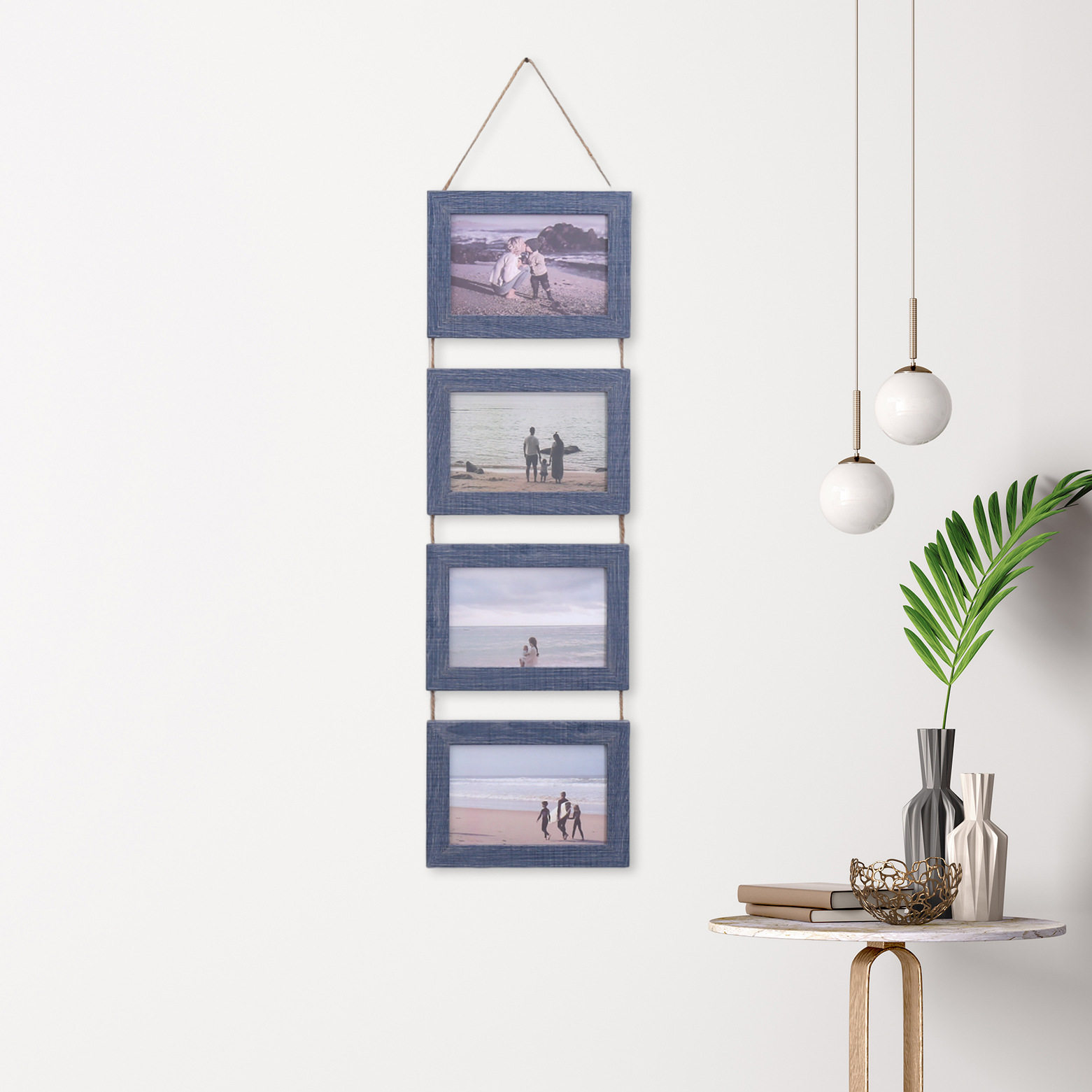 Creative 6inch Combination Wall-Mounted Hemp Rope Photo Frame Vertical Two-Piece and Three-Piece Picture Frame Home Life Photo Wall Wholesale