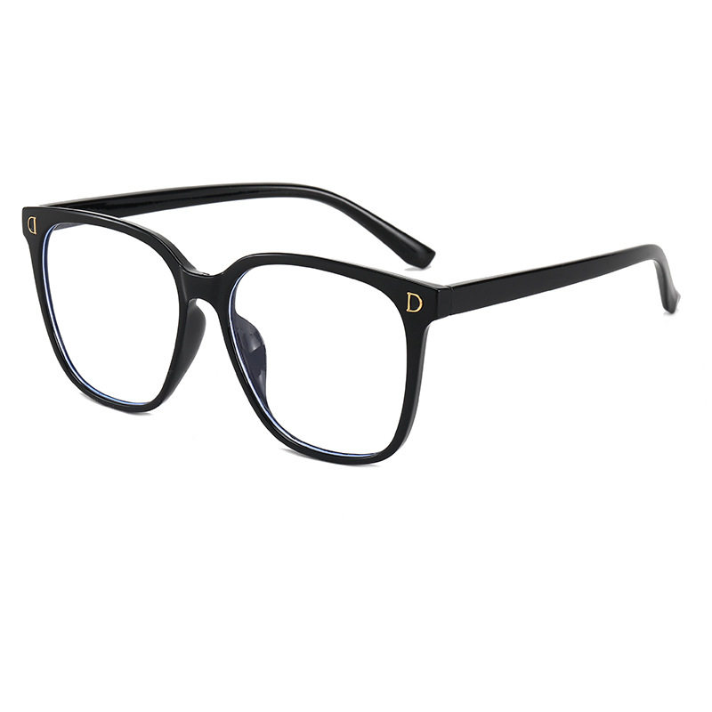 Xiaohongshu D's Popular Same Style Plain Glasses Frame for Women Retro Anti-Blue Light Flat Myopia Plain Glasses Frame for Men