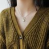 Japanese and Korean Summer Retro 925 Bang Bang Heart Necklace Female Ins Popular Ot Buckle Elegant Simple Clavicle Chain