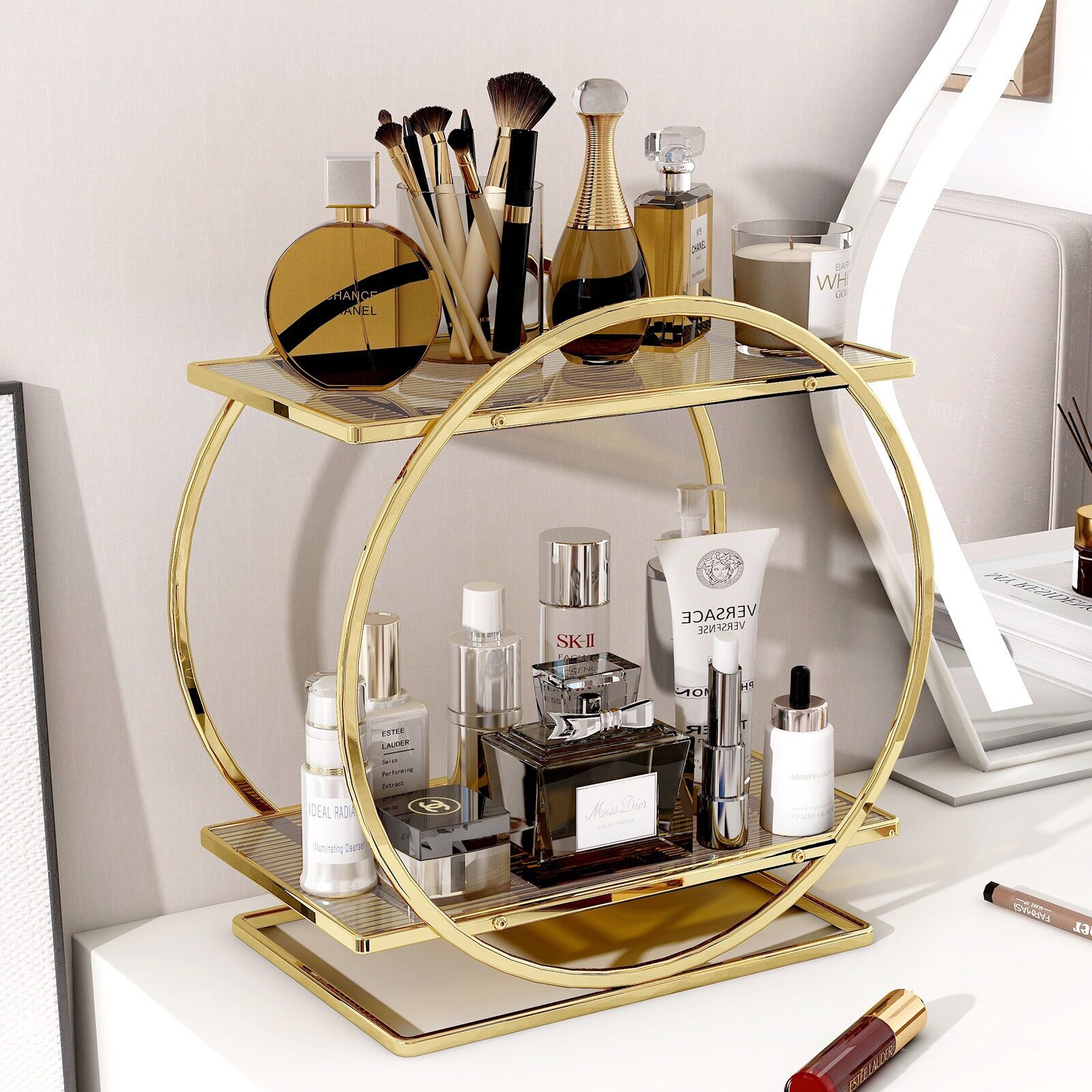 Amazon Cosmetics Storage Box Household Skin Care Dressing Table Bathroom Desktop Large Capacity Storage Rack