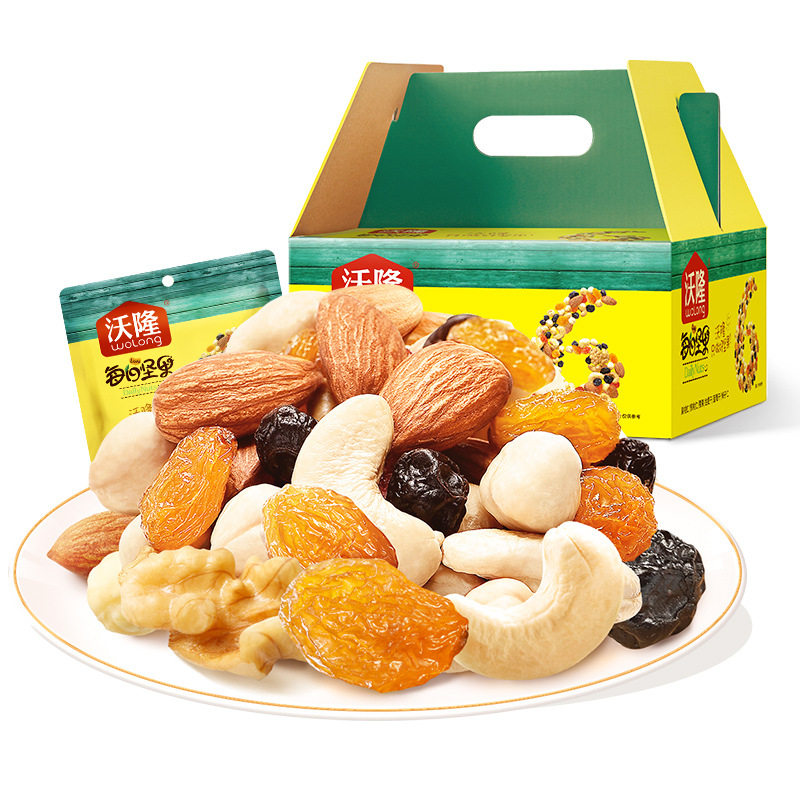 Wolong Adult and Children Family 750g Mixed Daily Nut Snacks Gift Pack Assorted Healthy Nutritious Dried Fruits