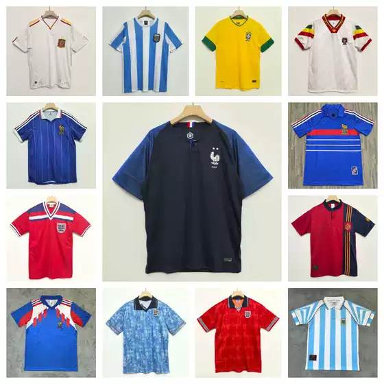 Classic Retro Collectible Jerseys, Same Style as Football Clubs, Exclusively for Cross-Border Wholesale, Starting from 1 Piece