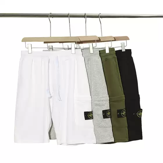 Cross-Border Export Stone Island Classic Compass Embroidered Armband Badge Drawstring Sweatshirt Five-Point Shorts