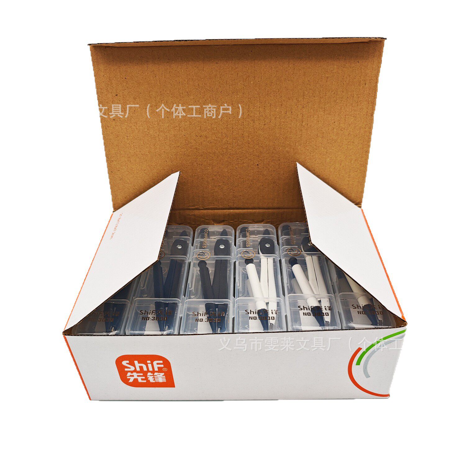 New Black and White Compass Set for Students, Creative Metal Circle Drawing Tools, Children's Lead and Zinc Stationery Supply