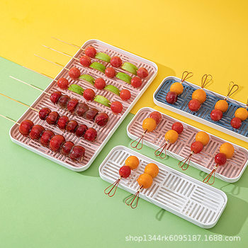Internet Celebrity Small String Sugar-Coated Berry Special Display Pendant Plate Plastic Plate Tray with Filter Non-stick Plate Commercial