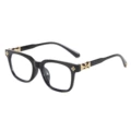 Bright black gold frame with blue light