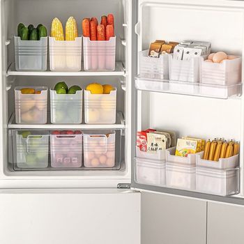 Nachuan refrigerator side door storage box household freezer food classification organizing box kitchen storage organizing box extended