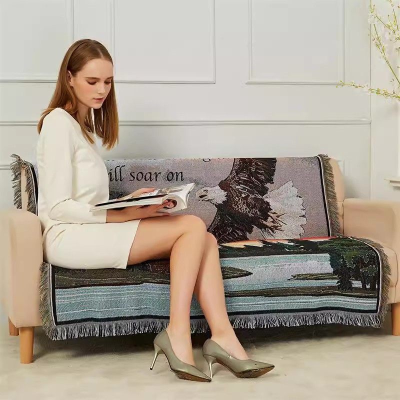Cross-Border TAPESTRY THROW Export Thread Blanket Leisure Blanket Decorative Cover Cloth Sofa Towel Blanket Tapestry Blanket