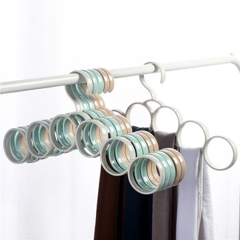 Factory wholesale plastic circle scarf scarf rack hook circle belt hanger indoor wardrobe clothing hanger