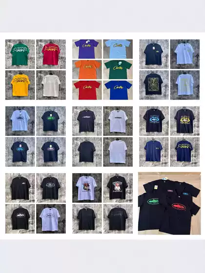 Cross-Border Trendy Brand Cortei Alcatraz High-Quality High-Street Printed Loose-Fitting Pure Cotton Unisex Short-Sleeve T-Shirt