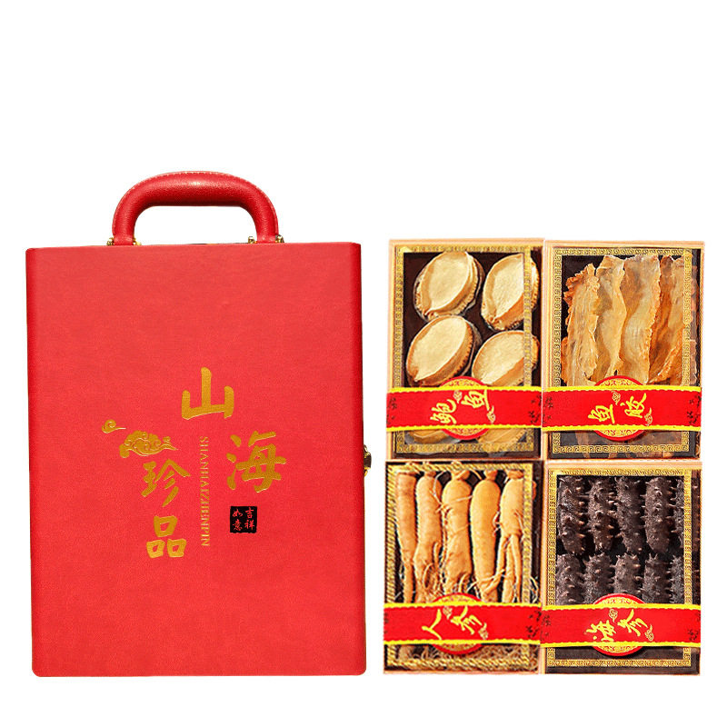 Spring Festival New Year Gifts: Sea Cucumber, Abalone, Ginseng, Fish Maw Combination, High-End Practical Gift Box Seafood