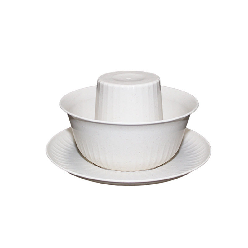 Wholesale Food-Grade Rice Husk Tableware Disposable Cups, Bowls, Plates, Chopsticks, and Plate Sets, Biodegradable and High Temperature Resistant