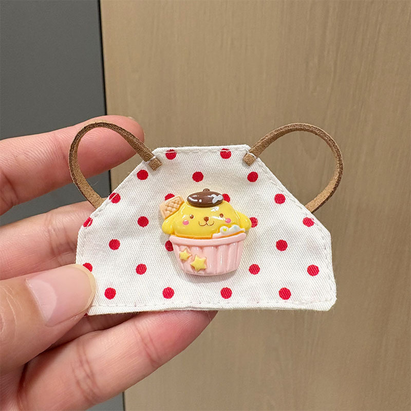 可爱迷你帆布包毛绒玩偶格子包西高地公仔扭棒小狗配饰格子裙娃衣