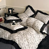 Cotton French Retro Four-piece Princess Style Lace Hepburn Style Cotton Student Dormitory Three-piece Quilt Cover Bed Sheet