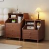 Solid Wood Bedside Table Simple Modern Bedroom Storage Cabinet Nordic Home Small Bedside Storage Rack Simple Storage Cabinet