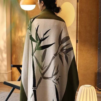 Alley Trick Pure Cotton Knitted Blanket Sofa Blanket Office Air Conditioning Blanket Skin-Friendly