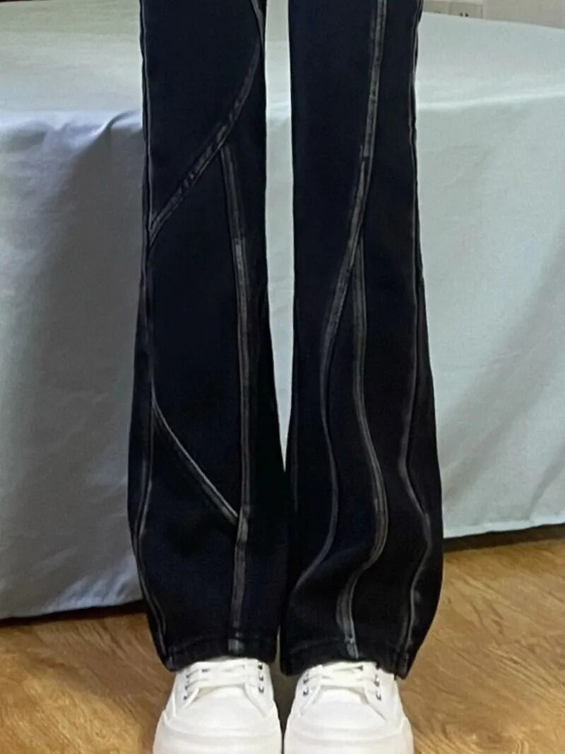 Womens American Style Straight Leg Jeans Spring Collection Korean Design Casual Versatile High Street Wholesale
