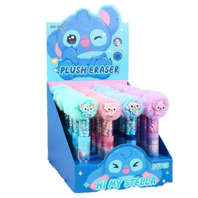 Kapibala Plush Doll Eraser Rotating Core Cute Cartoon Bear Warm Fur Ball Decompression Eraser