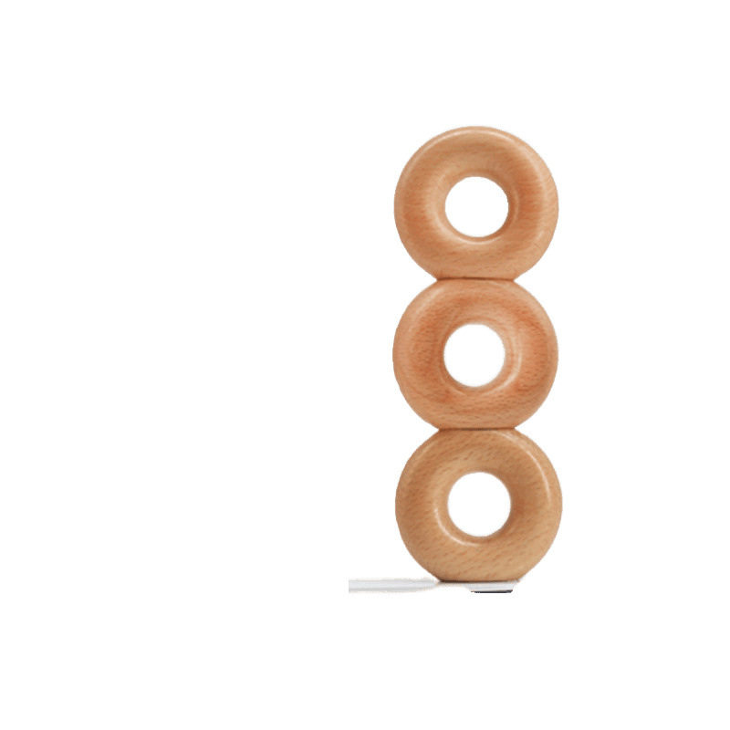 Solid Wood Simple Donut Beech Wood Storage Bookshelf Desktop Student Stand Book Holder Tiktok