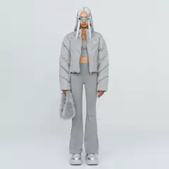 SMFK Hurricane Down Jacket Lightweight Thickened Outdoor Short Down Jacket 24 Winter New Black/Grey [Short]]