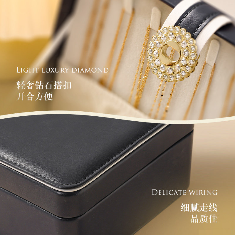 Jewelry Box Multi-Layer Large-Capacity Earrings Earrings Ring Earrings Necklace Anti-Oxidation Hand Jewelry Storage Box Cosmetics Bag