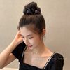 High ponytail hairpin women's bow large grip clip sweet balls head plate hair shark clip artifact hairpin accessories
