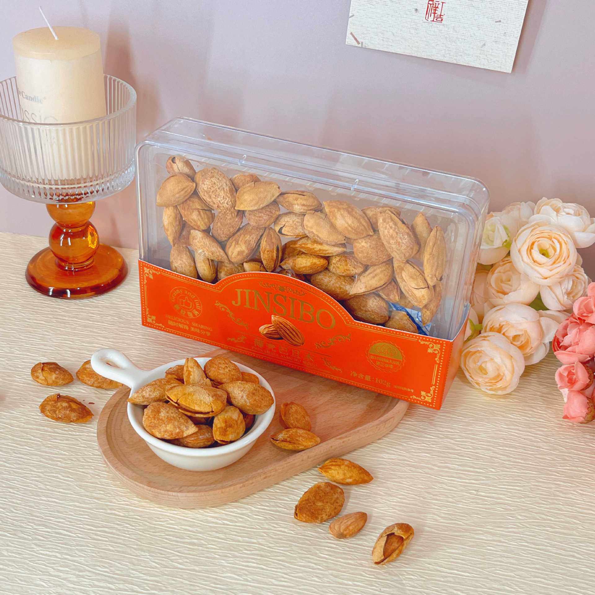 Kingsport Thin-Shell Almonds 102g Casual Snacks, Nuts to Satisfy Cravings, Dried Fruits, Office Snacks