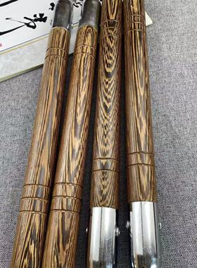 鸡翅木双截棍木质绳索 实木二节棍表演防身二合一二节棍