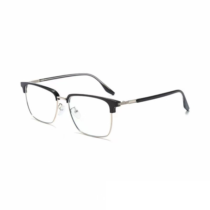 Enlarged and Widened 160 Oversized Frame Myopia Glasses for Boys with Big Faces, Oversized Square Flat Glasses, Plain Black Frame Glasses