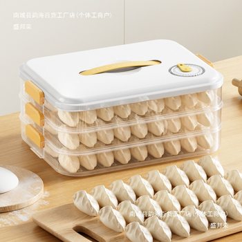 Manufacturer Dumpling Box Household Food-Grade Fresh-Keeping Sealed Storage Box Wonton Quick-Frozen Kitchen Refrigerator Storage Box