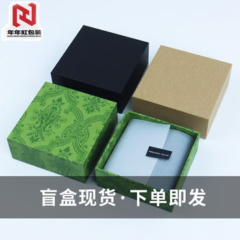 Tiktok explosion-proof cover jewelry box blind box empty box Kraft paper Universal spot Pearl Necklace ring packing box