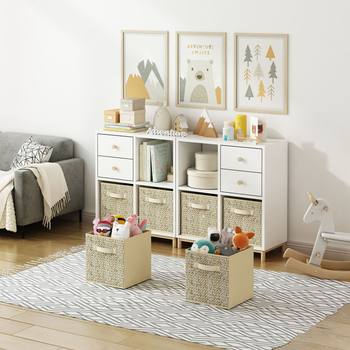 Coverless Amazon Square Storage Box Fabric Foldable Storage Box Home Wardrobe Storage Box Clothes Organizing Box