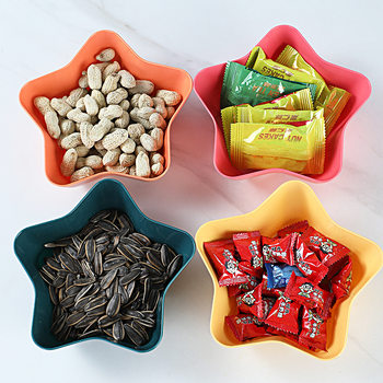 Cross-border five-pointed star plate deepened simple multi-functional creative candy plate fruit plate thickened large snack plate