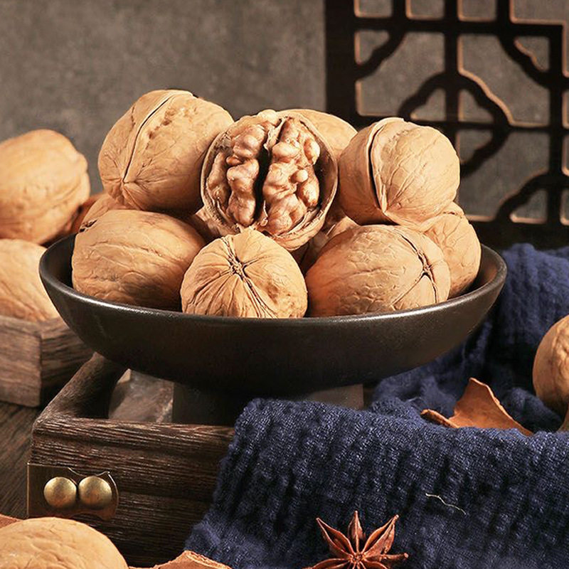 Whole Box Wholesale Dropshipping 100g Bagged Casual Snacks Thin-Skinned Original Large Fruit Hand-Punched Roasted Walnuts Roasted Walnuts