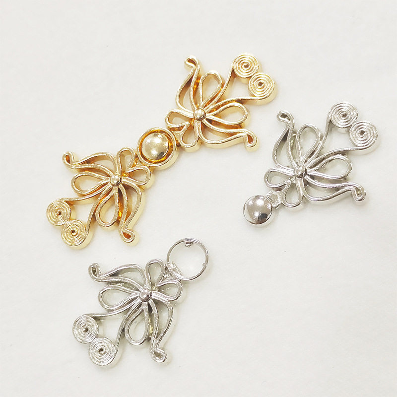 Plate Buckle Chinese Cheongsam Metal Plate Buckle New High-End Pearl Button Retro Handmade Button Mother-In-Law Buckle Clothing