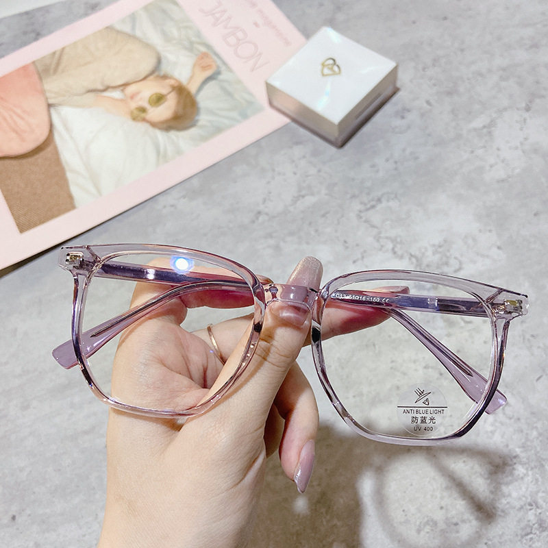 TR8921 Large Frame Small Glasses Frame for Male and Female Students Elegant and Comfortable Girls' Anti-Blue Light Mobile Phone Glasses Frame