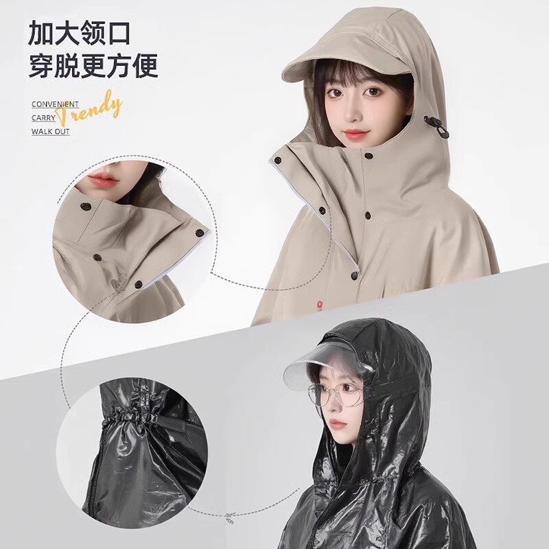Raincoat for Electric Scooters, Thickened Long Style, Full-Body Storm-Proof, for Delivery Riders, Two-Piece, Unisex, Wholesale