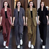 Professional plus size Suit suit 2025 Spring New Loose Slim Casual Suit Jacket Wide Leg Pants Two-piece Set
