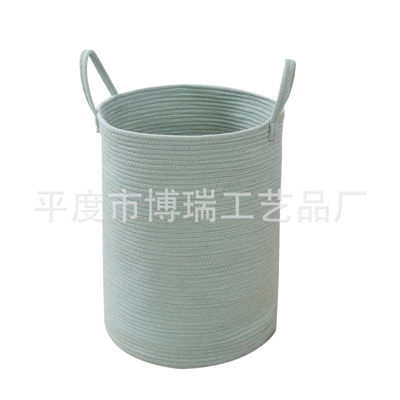 Cross-border Large Cotton Rope Storage Basket Modern Simple Cloakroom Living Room Sundries Storage Basket Children's Toy Storage Basket