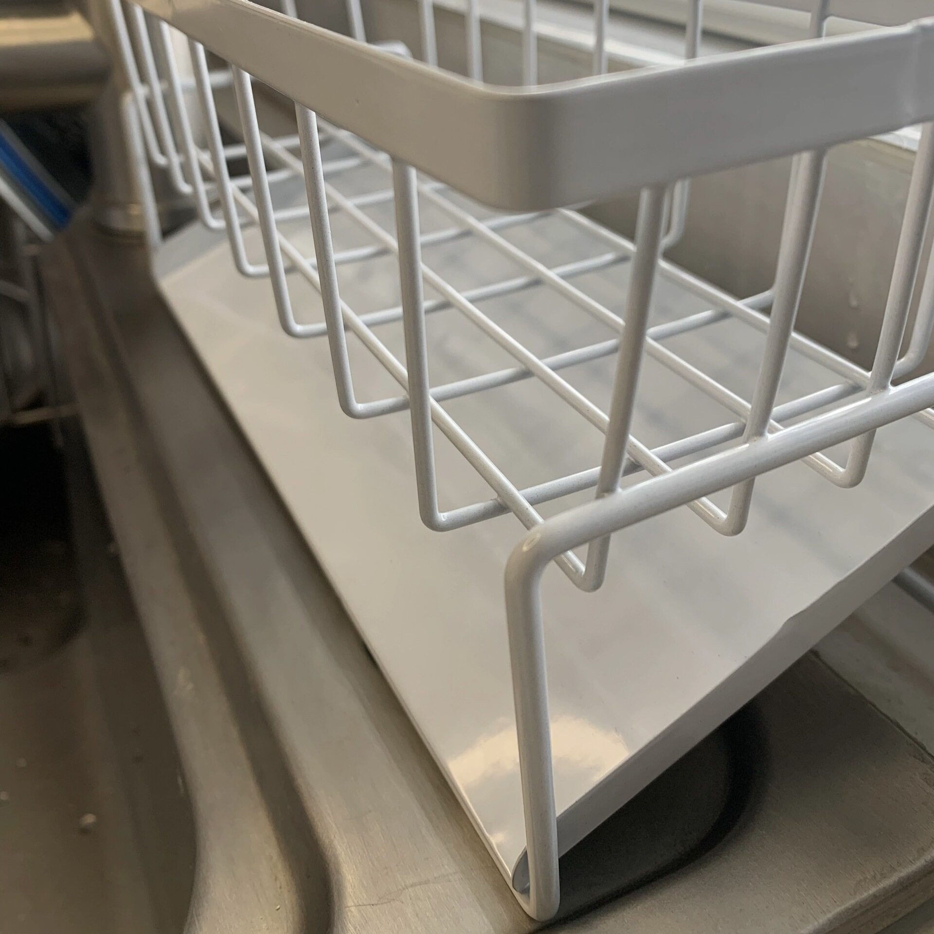 Sink Draining Basket with Tray Inclined Draining Kitchen Widened Storage Rack Towel with Hanging Rod Draining Rack Storage Rack