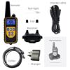 Factory wholesale 800 meters remote control dog trainer pet dog bark stop 100 gear vibration shock collar for Amazon