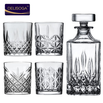 DELISOGA European Style Wine Glass Creative Modern Simple Glass Drink Glass Whisky Beer Glass