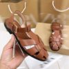 Za's New Summer Style European and American Large Size Shoes Buckle Slippers Pure Color Simple Versatile Outer Sandals Slippers